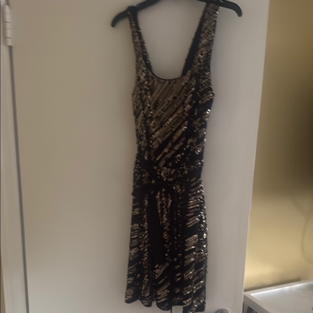 Elegant Black and Gold Dress